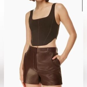 Babaton Sculpt Knit Bustier Tank in Brown size small perfect condition.